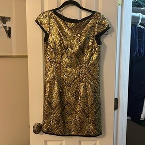 Nanette Lepore Mini Gold Sequin Dress